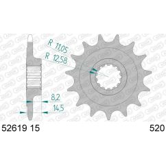 Kit chaîne AFAM 520XHR2 15/43 super-renforcé - couronne standard