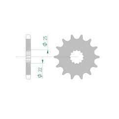Kit chaîne AFAM 530XMR3 14/48 standard - couronne standard