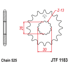 Pignon JT SPROCKETS acier anti-bruit - 525