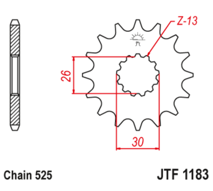 Pignon JT SPROCKETS acier anti-bruit - 525