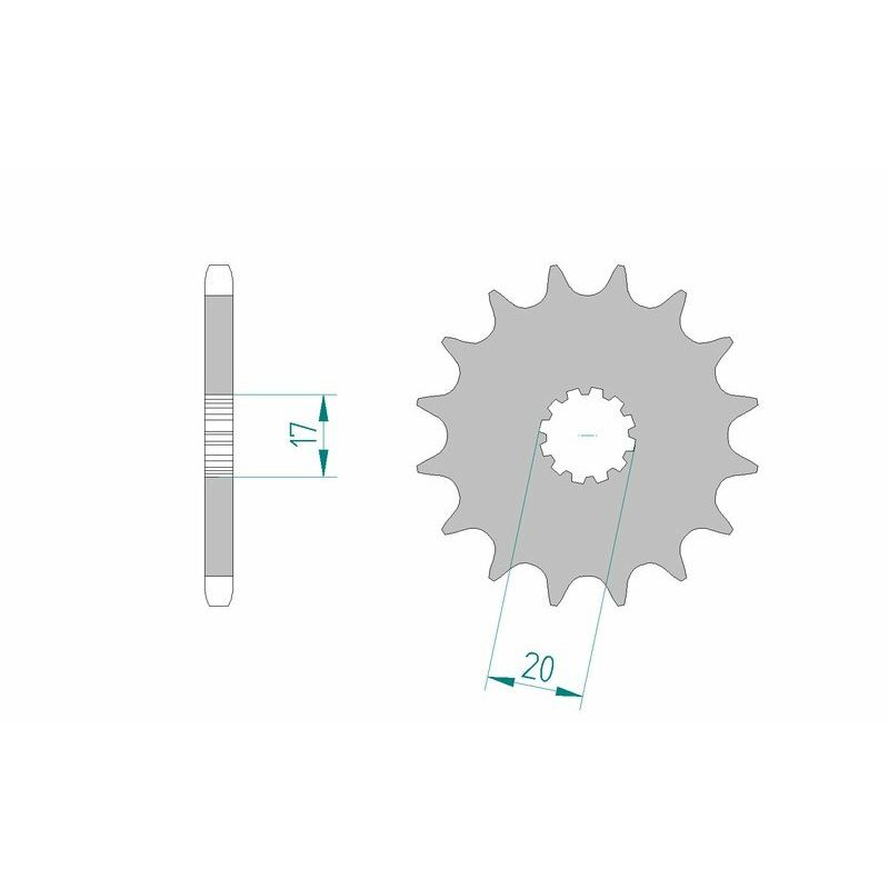 Pignon AFAM acier standard - 428 Pignon AFAM acier standard - 428