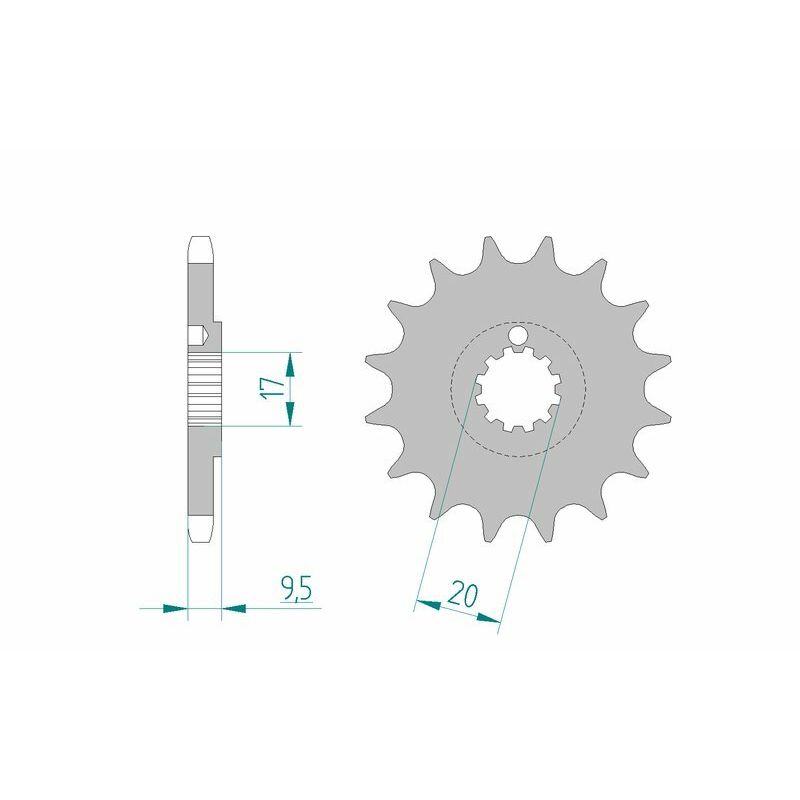 Pignon AFAM acier anti-boue - 428 Pignon AFAM acier anti-boue - 428