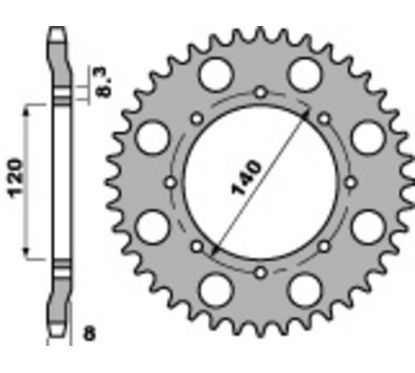 Couronne PBR acier standard - 520