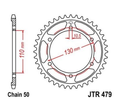 Couronne JT SPROCKETS Acier Standard - 530