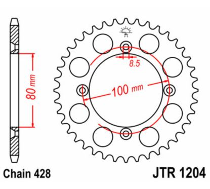 Couronne JT SPROCKETS Acier Standard - 428