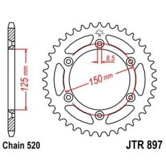 Couronne JT SPROCKETS Acier Standard - 520