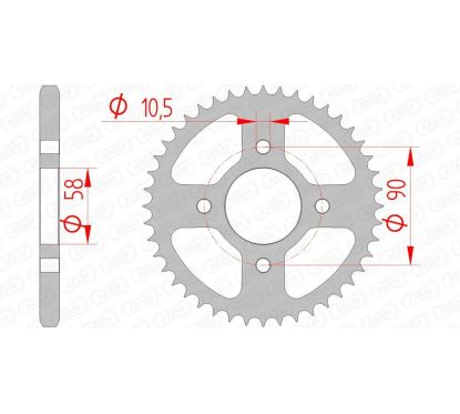 Couronne AFAM acier standard - 428