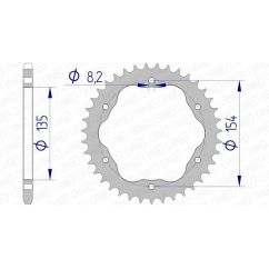 Couronne AFAM Aluminium Standard - 520 - Nécessite un porte couronne AFAM