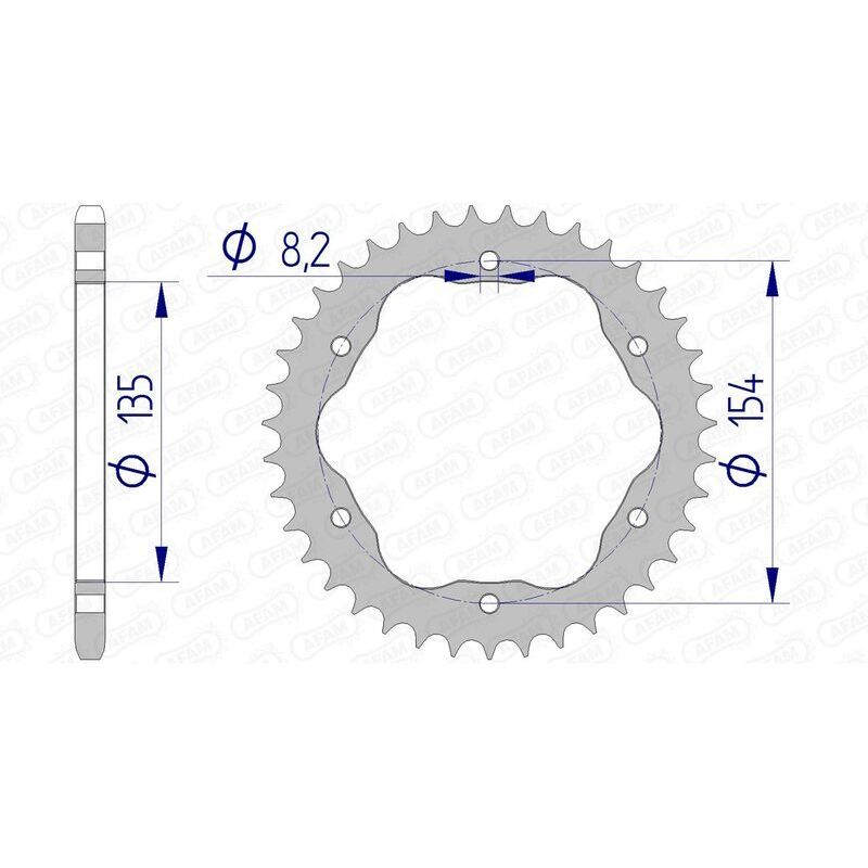 Couronne AFAM Aluminium Standard - 520 - Nécessite un porte couronne AFAM