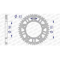 Couronne AFAM alu anti-boue - 420