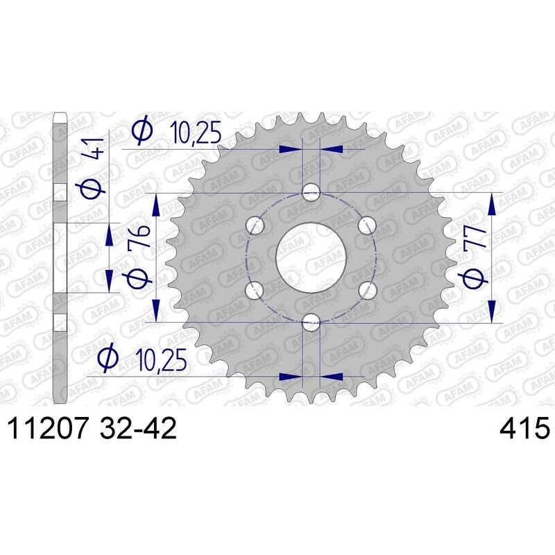 Couronne AFAM alu standard - 415