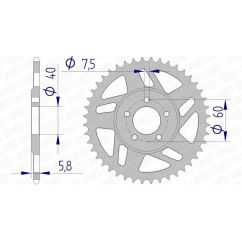 Couronne AFAM alu standard - 415