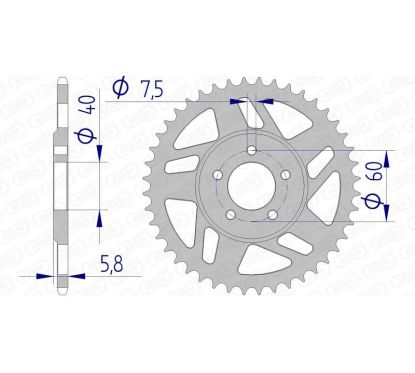 Couronne AFAM alu standard - 415
