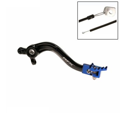 Pédale de frein RFX Pro Series - embout fixe - noir/bleu