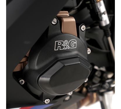 Kit de couvre-carter moteur (alternateur/pompe à eau/embrayage)  R&G RACING PRO noir