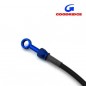 Durite Aviation 40cm CARBONE - Raccords BLEU