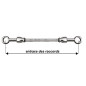 Durite Aviation 105cm CARBONE - Raccords BLEU