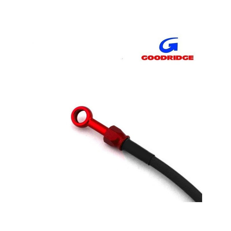 Durite Aviation 60cm CARBONE - Raccords ROUGE