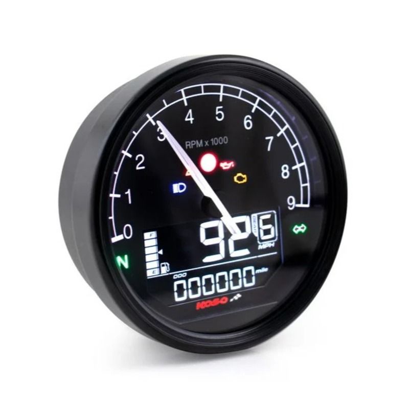 Compteur de vitesse/Tachymètre KOSO D80 TNT-05 anneau noir