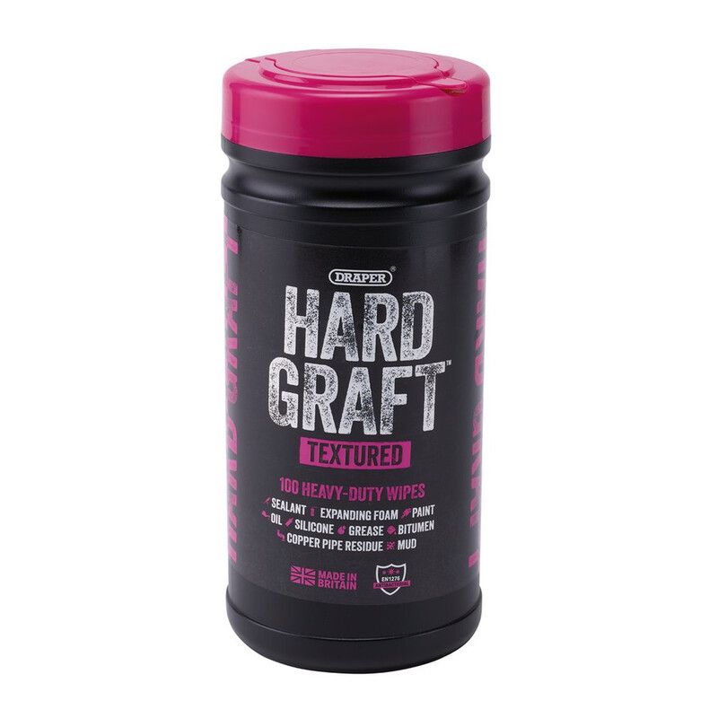 Lingettes texturées multi-usages DRAPER Hard Graft (pot de 100) Lingettes texturées multi-usages DRAPER Hard Graft (pot de 100)