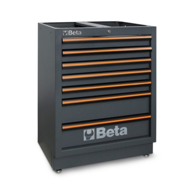 Module fixe BETA 7 tiroirs gris