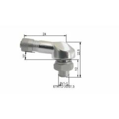 Valve pneumatique alu BIHR Ø8,5mm - x10
