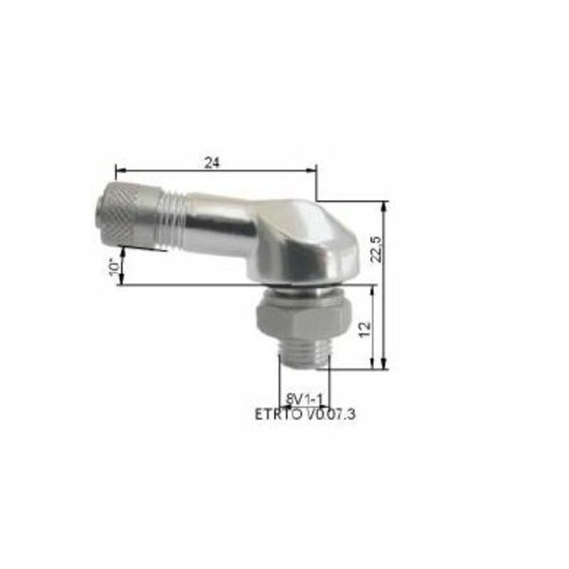 Valve pneumatique alu BIHR Ø8,5mm - x10