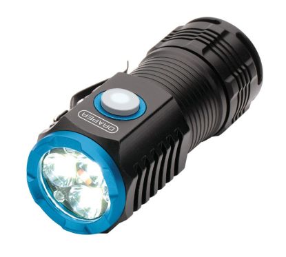 Lampe torche de poche LED rechargeable DRAPER - 3 x 8 W, 1 800 lumens