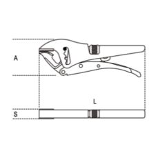 Pince-étau à becs longs BETA avec molette de réglage
