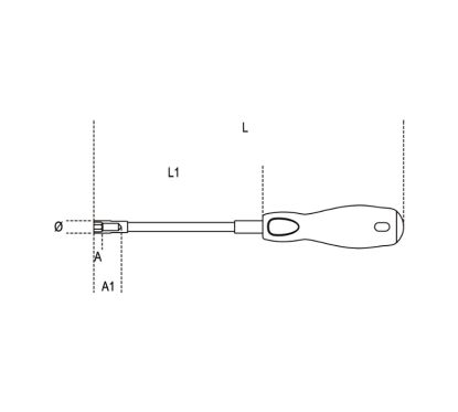 Clé à douille emmanchée BETA - 943FL flexible 6mm