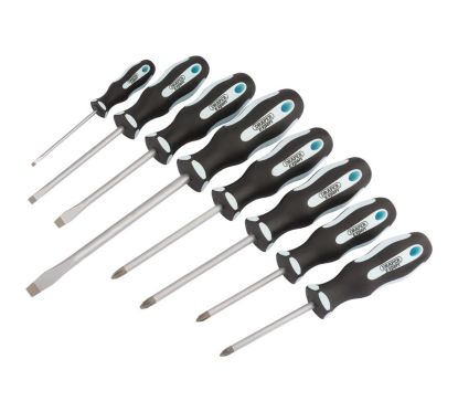 Jeu de tournevis DRAPER à prise souple - 8 pièces