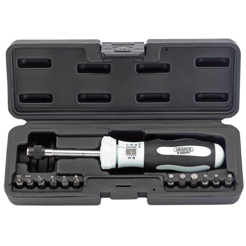 Kit de tournevis dynamométrique DRAPER Expert - 1 - 5 Nm Kit de tournevis dynamométrique DRAPER Expert - 1 - 5 Nm