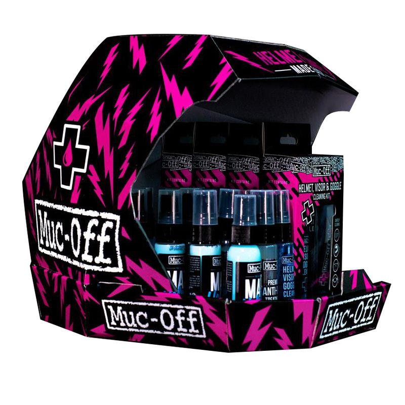 Présentoir de comptoir MUC-OFF Pack entretien casque - sans produits