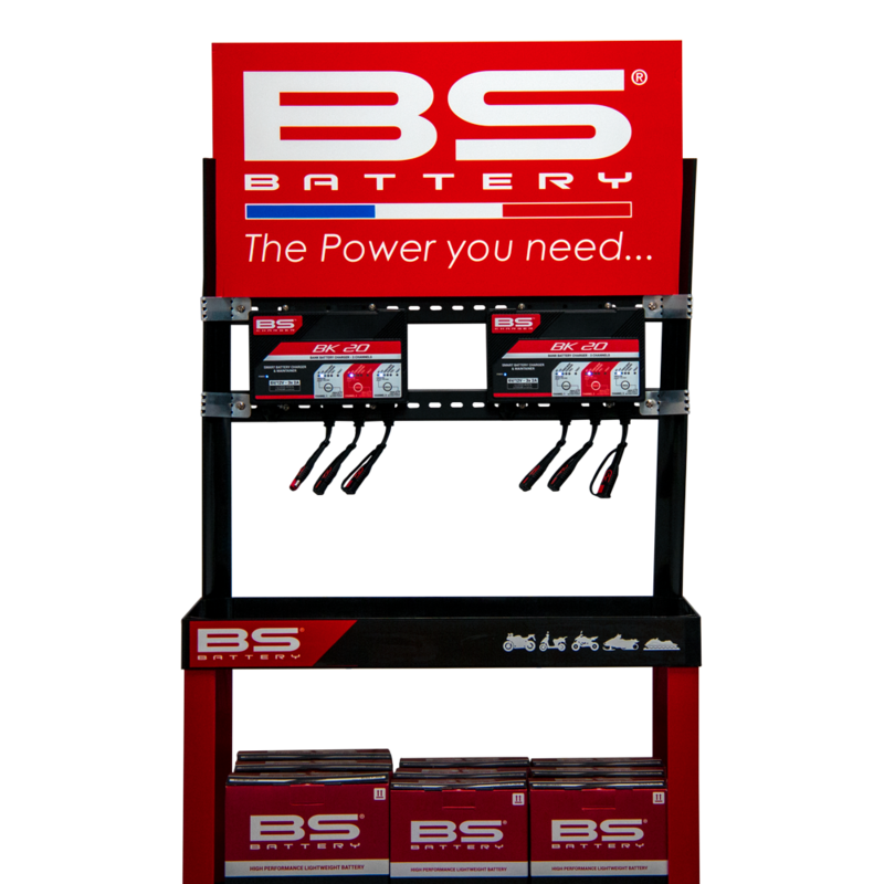 Kit présentoir BS BATTERY + deux chargeurs BK20 Kit présentoir BS BATTERY + deux chargeurs BK20