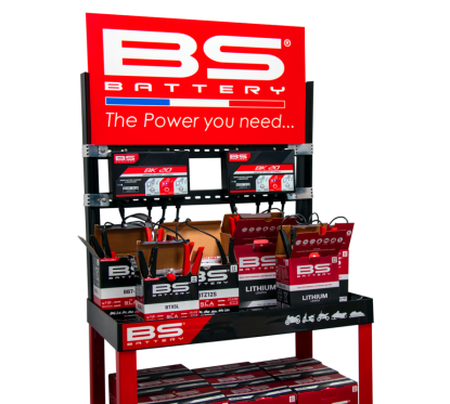 Kit présentoir BS BATTERY + deux chargeurs BK20