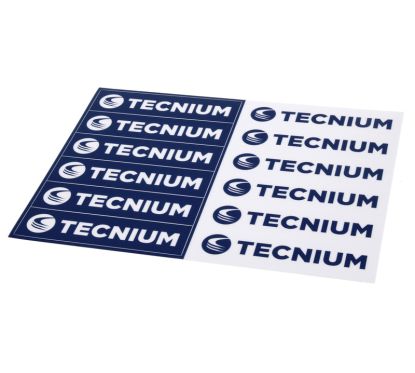 Planche autocollants TECNIUM 6 Logos fond transparent 180X125