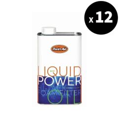 Huile pour filtre à air TWIN AIR Bio Liquid Power Foam biodégradable - bidon 1L x12