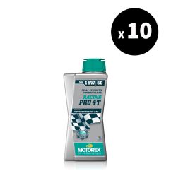 Huile moteur MOTOREX Racing Pro 4T - 15W50 - 1L (x10)
