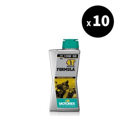 Huile moteur MOTOREX Formula 4T - 15W50 JASO MA2 - 1L (x10)