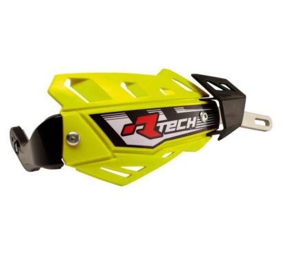 Protège-mains RACETECH FLX intégral jaune fluo avec renfort alu