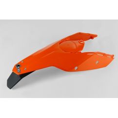 Garde-boue arrière + plaques latérales UFO orange KTM EXC/EXC-F