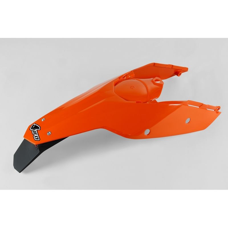 Garde-boue arrière + plaques latérales UFO orange KTM EXC/EXC-F