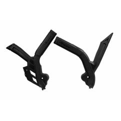 Protections de cadre RACETECH bi-matières orange/noir