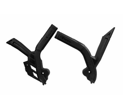 Protections de cadre RACETECH bi-matières orange/noir
