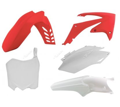 Kit plastique RACETECH couleur origine rouge/blanc Honda CRF250R/450R