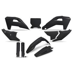 Kit plastiques complet avec protections de fourche UFO - noir