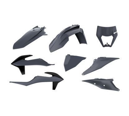 Kit plastique POLISPORT gris nardo KTM