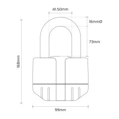 Antivol chaîne OXFORD Boss Alarm 16mm + chaine 12mm X 1.5m - homologué Sold Secure Gold / FG SBSC / ART4