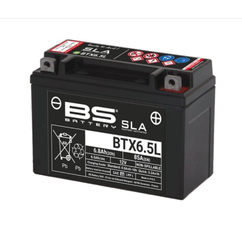 Batterie BS BATTERY SLA sans entretien activée usine - BTX6.5L Batterie BS BATTERY SLA sans entretien activée usine - BTX6.5L