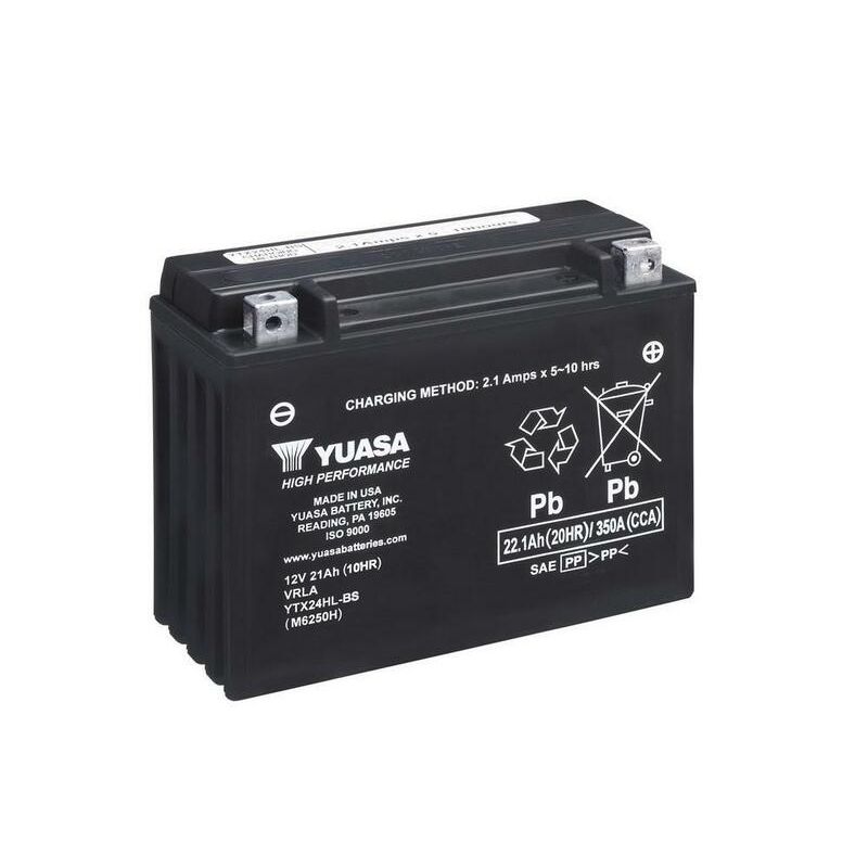 Batterie YUASA sans entretien avec pack acide - YTX24HL-BS Batterie YUASA sans entretien avec pack acide - YTX24HL-BS